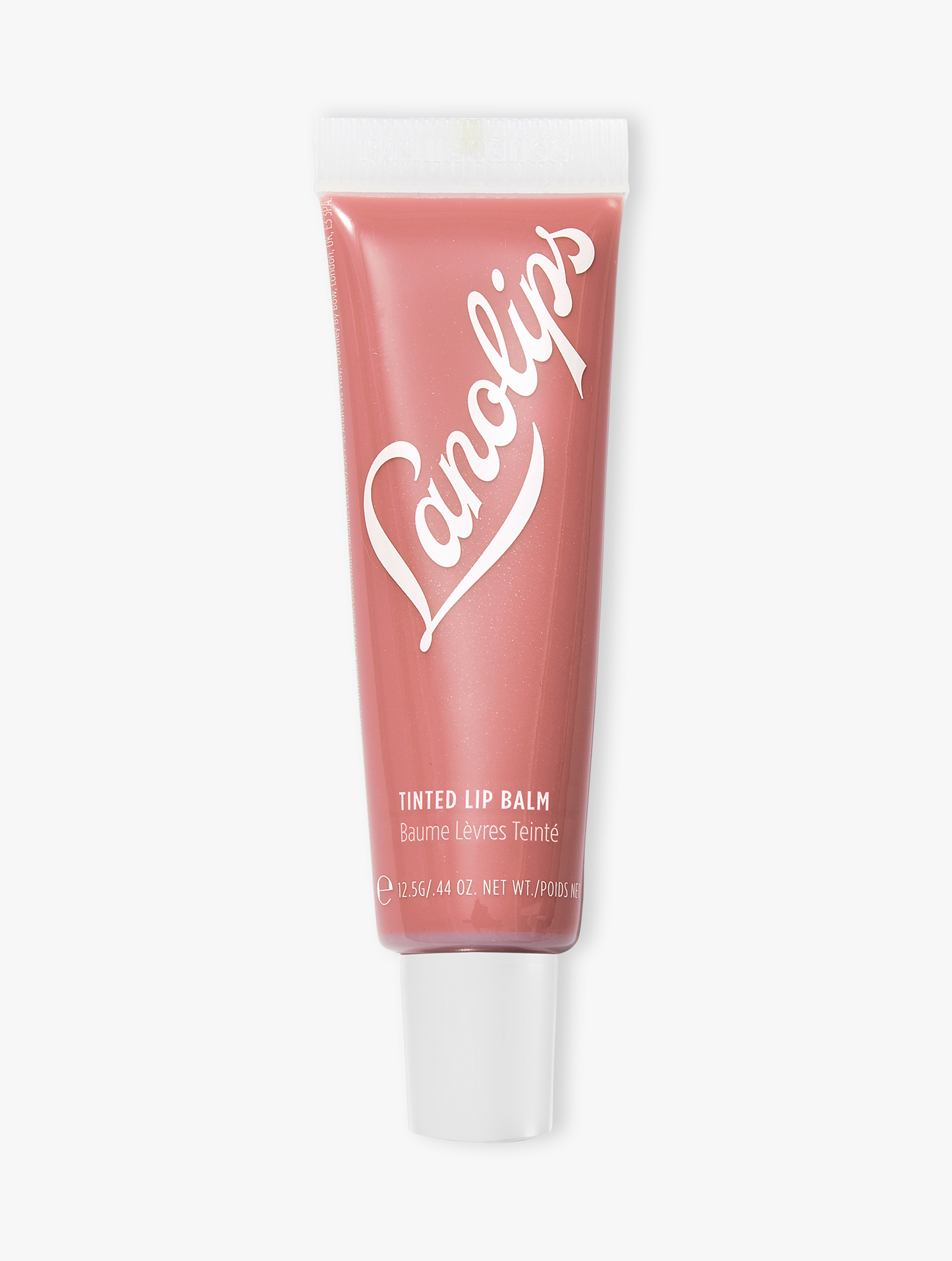 Lanolips tinted lip balm in perfect nude shade.