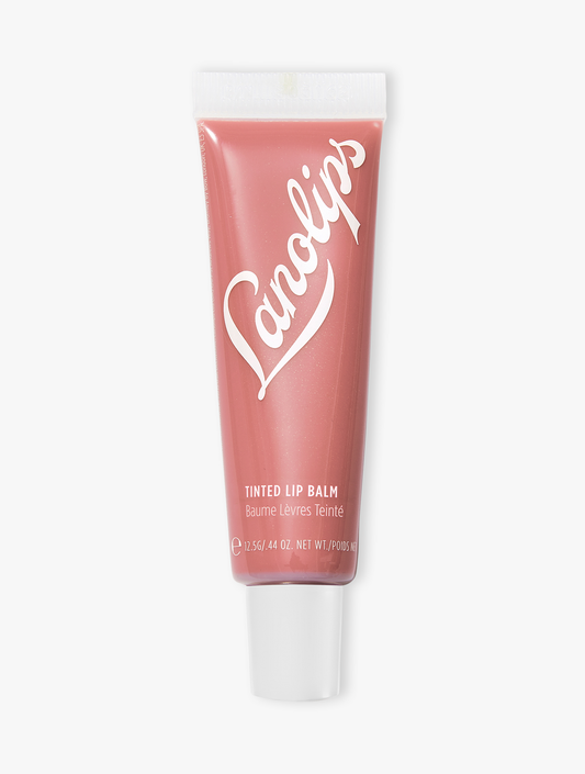 Lanolips tinted lip balm in perfect nude shade.