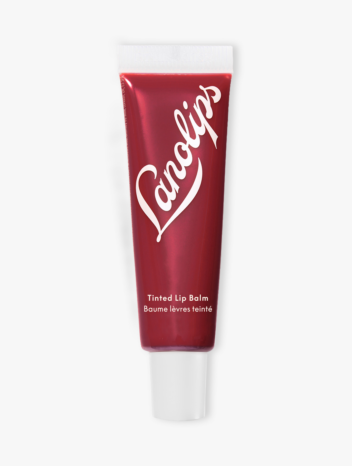 Product shot of the Lanolips Tinted Balm in Spice. Lanolin-rich lip moisturiser with a sheer colour tint.
