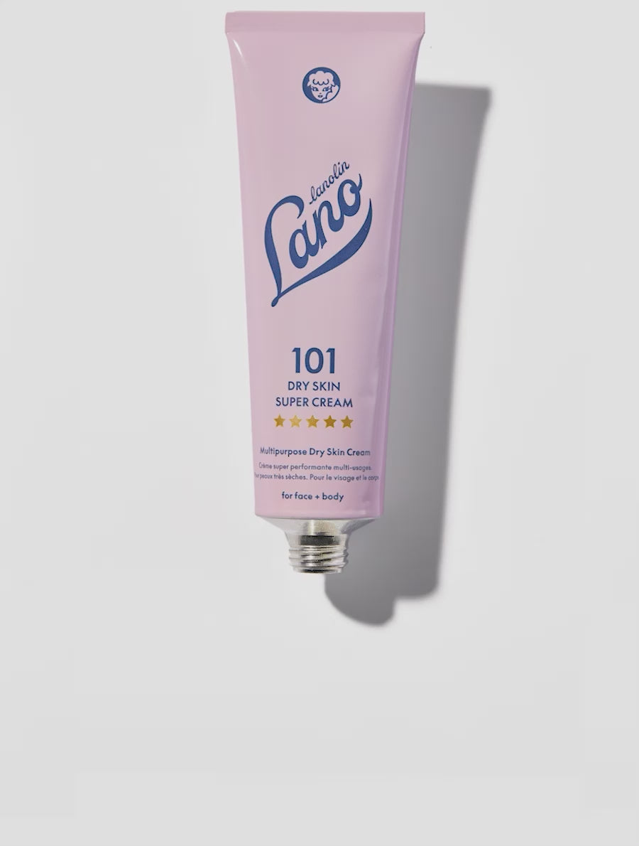 Video of Lanolips 101 Dry Skin Super Cream being squeezed from tube. Made with triple lanolin, shea butter, vitamin e and sweet almond oil -  it is a deeply hydrating and replenishing multipurpose cream.