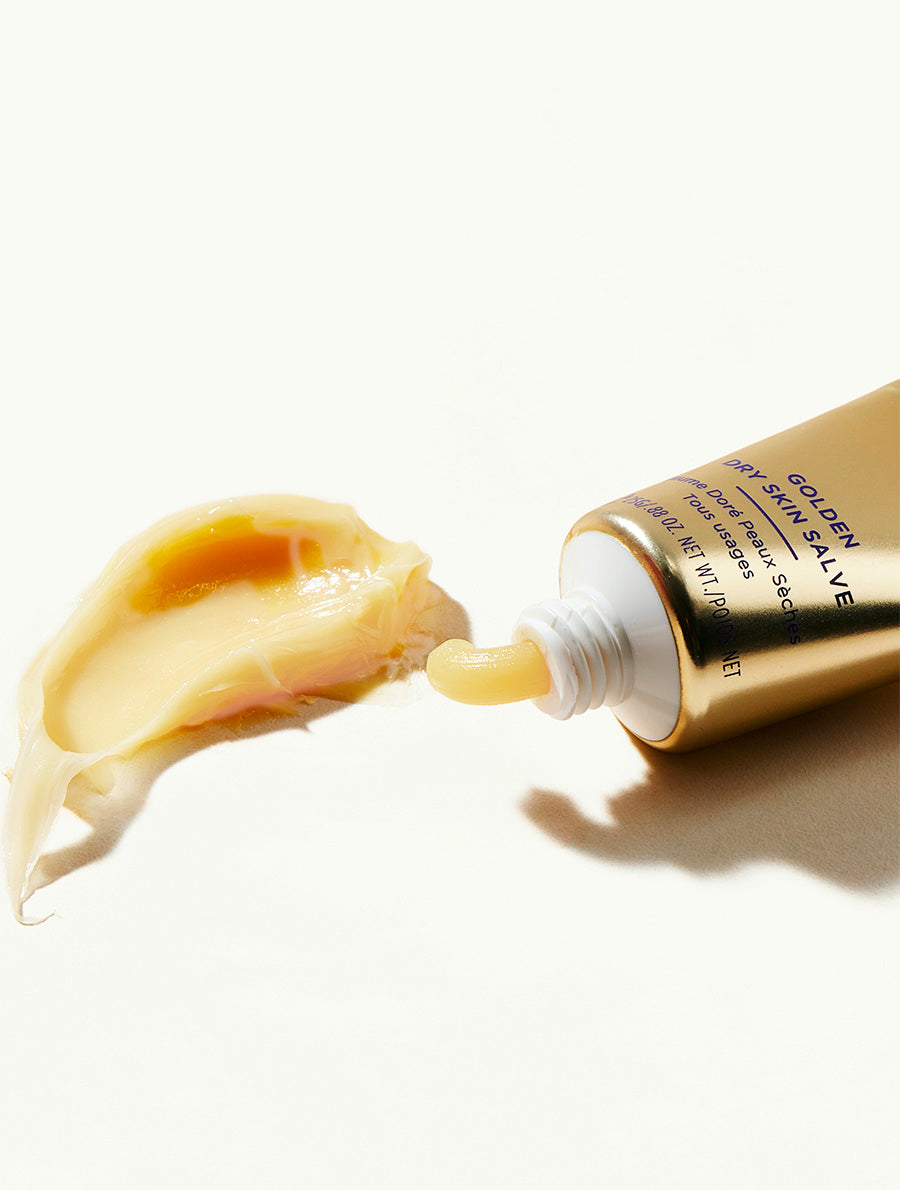Golden Dry Skin Miracle Salve Texture Out of Tube | Lanolips