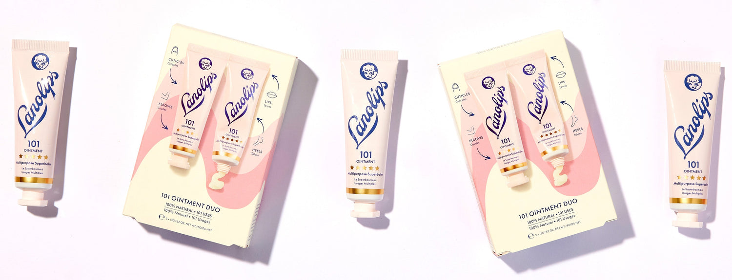 Lanolips 101 ointment tube and packaging.