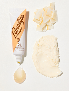 The Lanolips 101 Ointment Multi-Balm in Coconutter is infused with coconut oil & vitamin E.