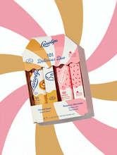 Lanolips 101 Delicious Duo | Load image into Gallery viewer, Lanolips 101 Delicious Duo contains our 101 Ointment Multi-Balm in Glazed Donut and our 101 Ointment Multi-Balm in Raspberry Shortcake
