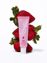 Lanolips 101 Ointment Multi-Balm in Strawberry | Load image into Gallery viewer, Lanolips 101 Ointment Multi-Balm in Strawberry comes from our 101 Ointment Fruities collection. Our 101 Fruities comes in 7x 100% natural flavours - Strawberry, Coconutter, Pear, Green Apple, Minty, Peach and Watermelon

