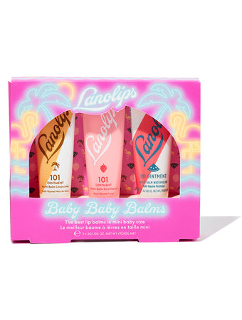 Lanolips 101 Ointment Baby Baby Balms: We took our iconic Original 101 Ointment and infused with vitamin E & natural fruit extracts. We call it *A little tube of magic*. For extremely dry & chapped lips, skin patches, cuticles & elbows.