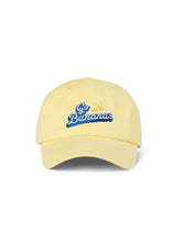 Lanolips Go Bananas Yellow Cap front view. Made with 100% cotton, and the Go Bananas embroidered slogan at the front.  | Load image into Gallery viewer, Lanolips Go Bananas Yellow Cap front view. Made with 100% cotton, and the Go Bananas embroidered slogan at the front. 
