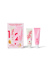 Lanolips Lip Rituals Scrub & Balm Duo Set with Lip Scrub Strawberry and 101 Ointment Multi Balm Strawberry. | Load image into Gallery viewer, Lanolips Lip Rituals Scrub &amp; Balm Duo Set with Lip Scrub Strawberry and 101 Ointment Multi Balm Strawberry.
