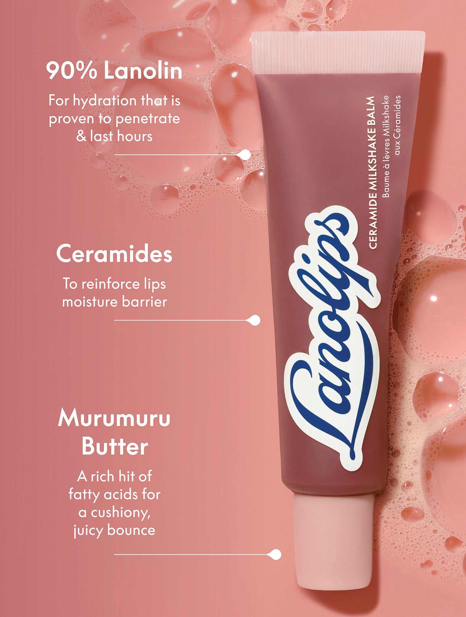 Caramel Lip Balm | Ceramide Milkshake Balm Caramel Melt | Lanolips