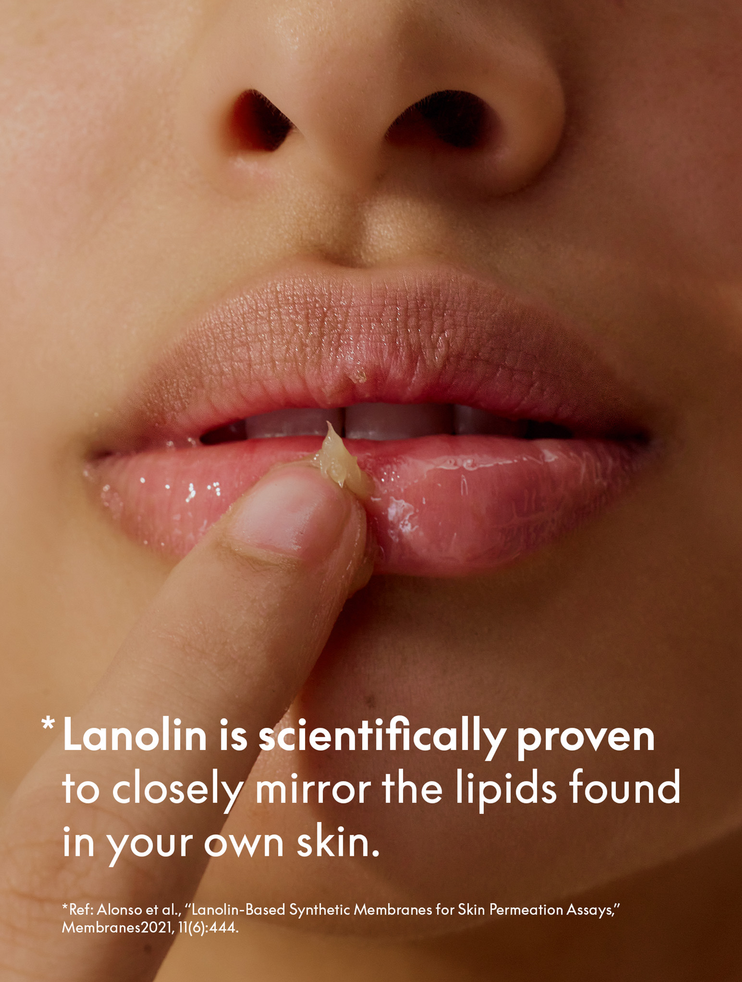 Infographic for lanolips 101 ointment multipurpose superbalm - lanolin scientifically proven to closely mirror the lipids found in your own skin. 