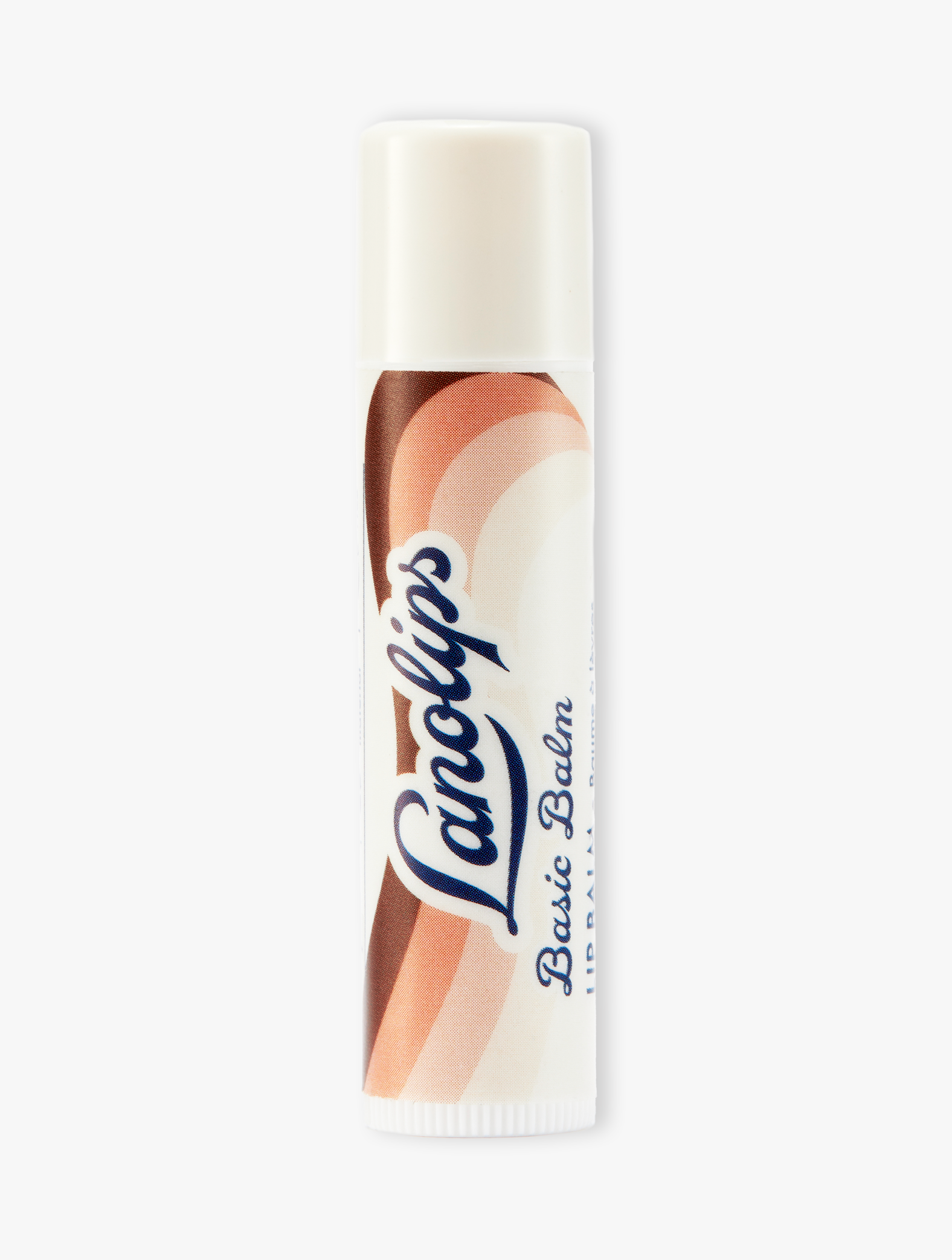 Lanolips Basic Balm Coconutter lip balm tube on a white background