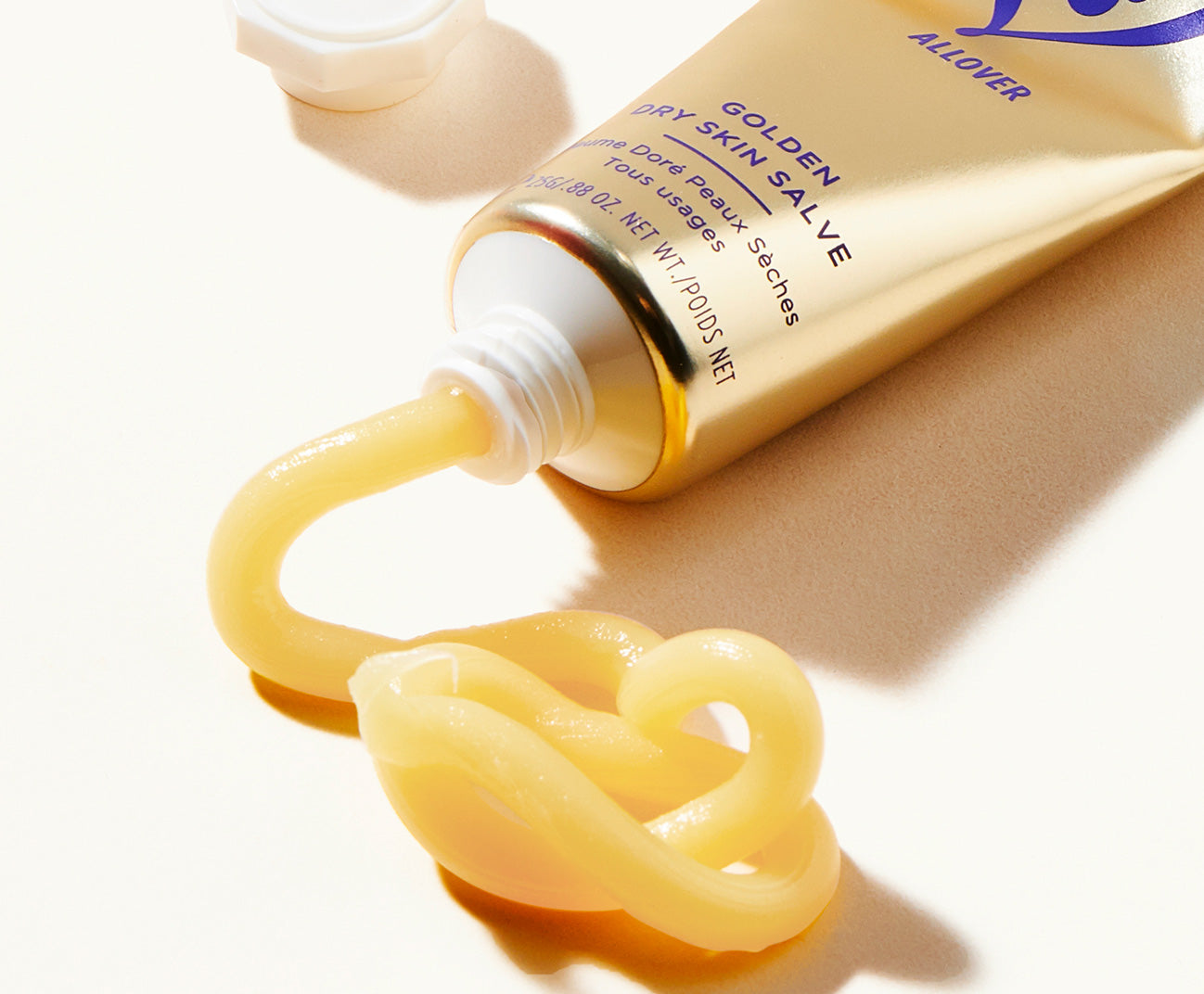 Lanolips golden dry skin miracle salve tube