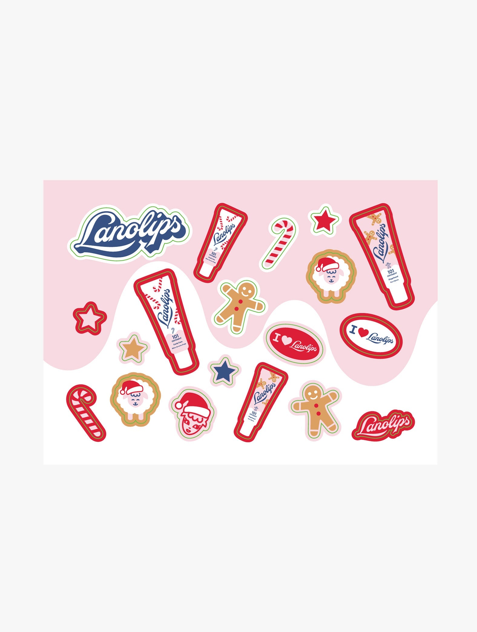 Lanolips Holiday Sticker Sheet
