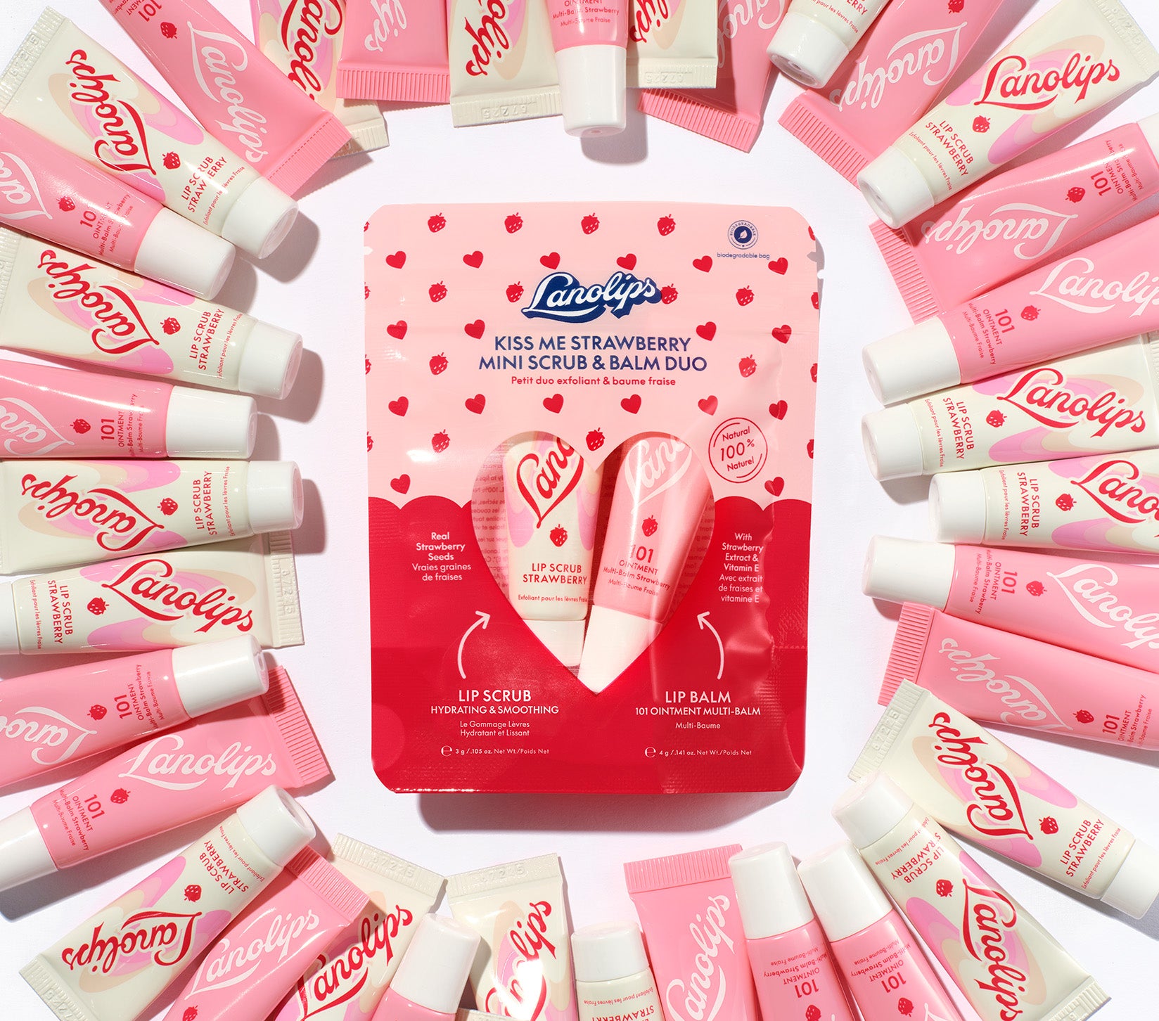 Kiss Me Strawberry Mini Scrub & Balm Duo | Lanolips USA – Lanolips