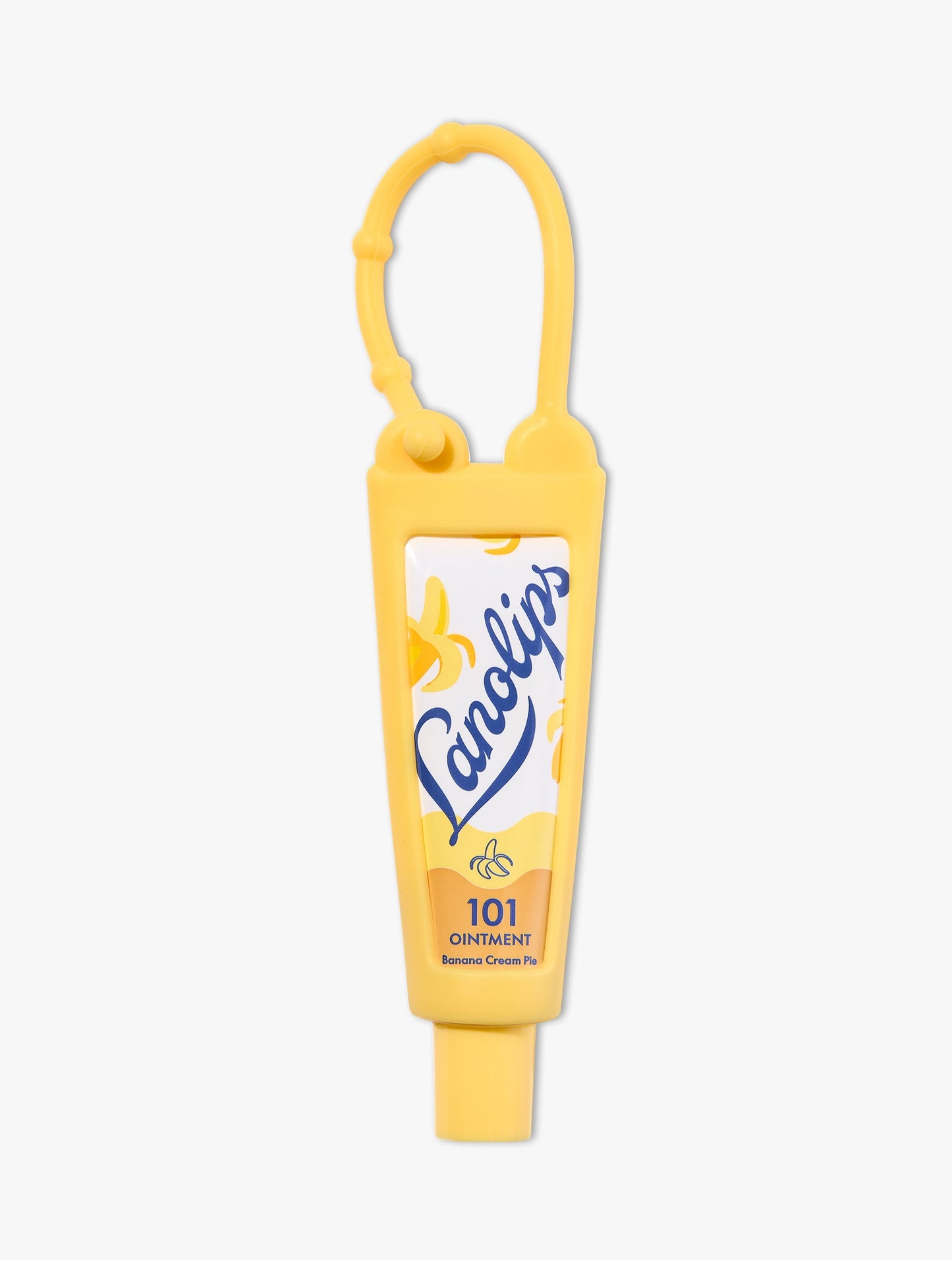 Product shot of the Lanolips Yellow Key Ring Accessory.