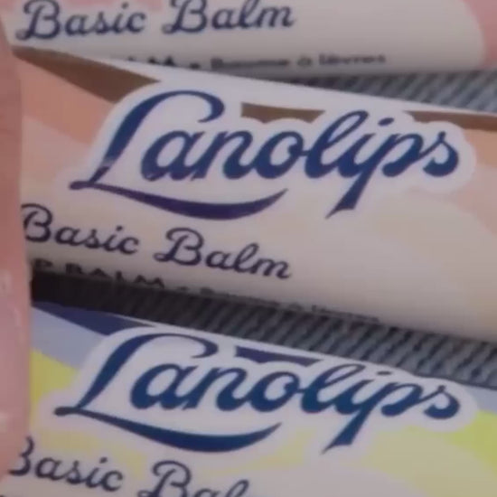 Video of Lanolips Basic Balm range, comes in three natural flavors: Coconutter, Strawberry and Original Vanilla. Made with nourishing lanolin, shea butter, vitamin e and natural fruit extracts.
