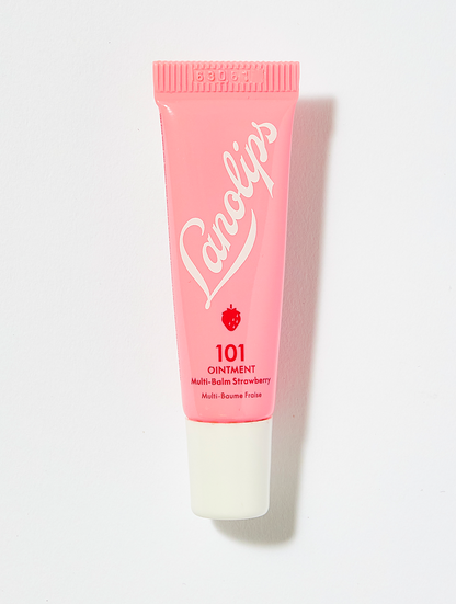 Lanolips 101 Ointment Multi-Balm Strawberry 3g mini is made with rich lanolin, vitamin e and natural strawberry fruit extracts. 