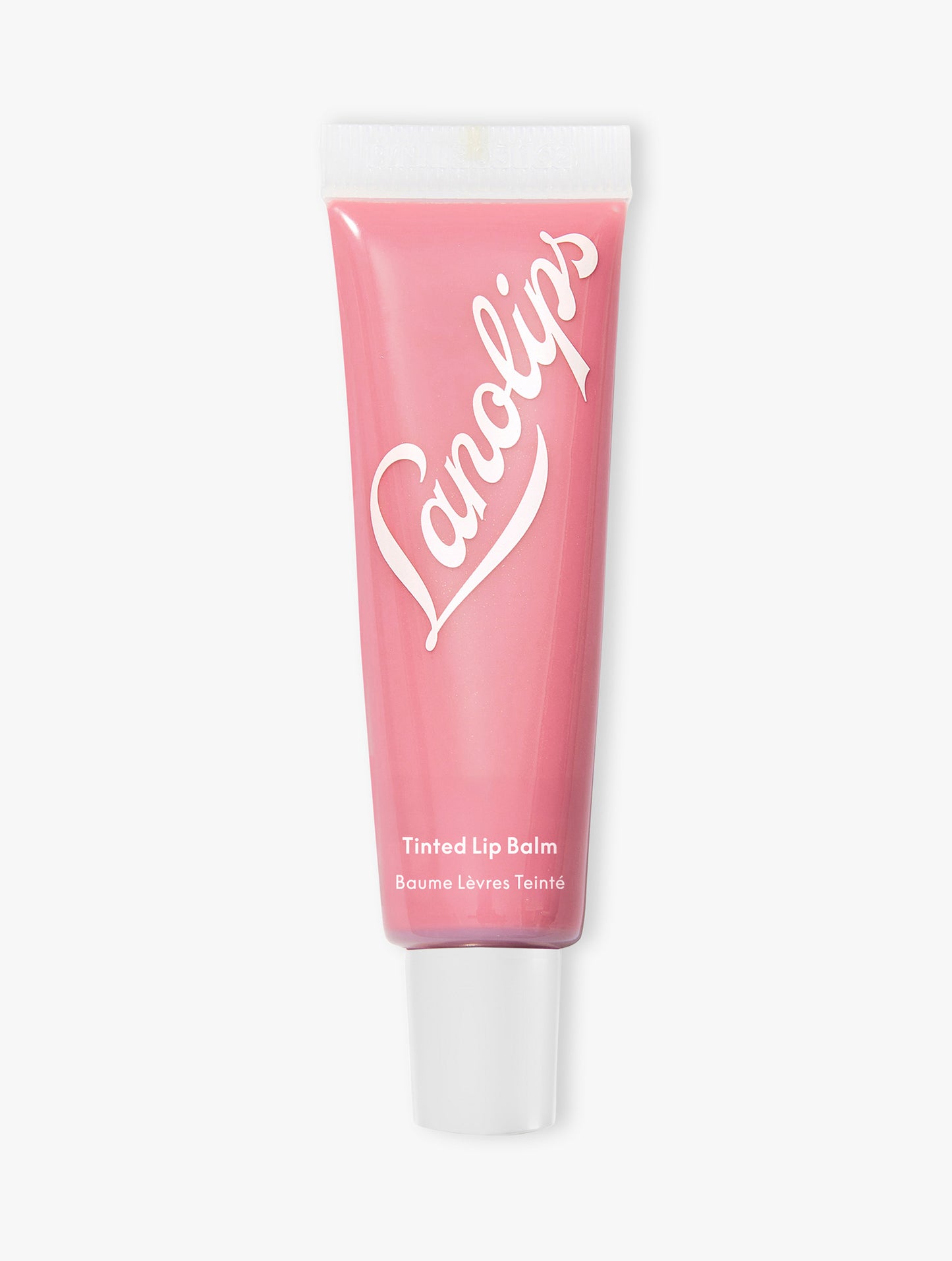 Product shot of the Lanolips Rose Tinted Lip Balm on a white background.
