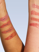 Tinted Lanolin Lip Balm Rhubarb | Load image into Gallery viewer, tinted balm swatches
